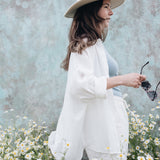 Maeve Oversized White Button up Shirt