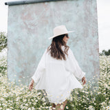 Maeve Oversized White Button up Shirt