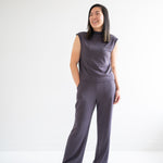 high waist wide leg pants for women in grey