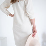 close up view of ang hill long sleeved dress