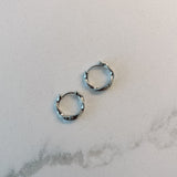 Twist White Gold Plated Hoops