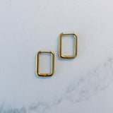 Square Gold Plated Hoops