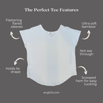 bamboo white t-shirt product features graphic