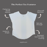 bamboo white t-shirt product features graphic